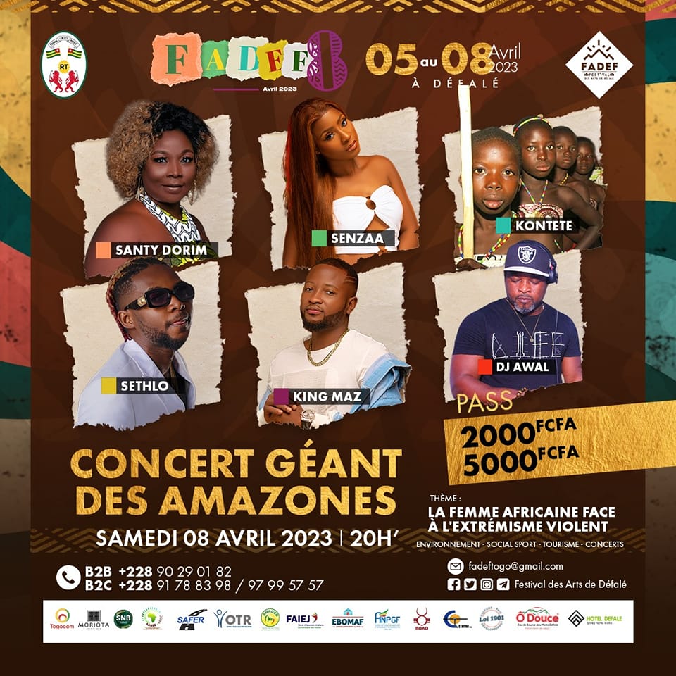 madeintogo_com's tweet image. [ Le festival des arts de défalé ]

𝐋𝐞 𝐅𝐞𝐬𝐭𝐢𝐯𝐚𝐥 𝐝𝐞𝐬 𝐀𝐫𝐭𝐬 𝐝𝐞 𝐃𝐞𝐟𝐚𝐥𝐞 (𝐅𝐀𝐃𝐄𝐅) 𝐬𝐞 𝐭𝐢𝐞𝐧𝐝𝐫𝐚 𝐜𝐞𝐭𝐭𝐞 𝐚𝐧𝐧𝐞́𝐞 𝐝𝐮 𝟎𝟓 𝐚𝐮 𝟎𝟖 𝐀𝐯𝐫𝐢𝐥 𝟐𝟎𝟐𝟑 𝐚̀ 𝐃𝐞́𝐟𝐚𝐥𝐞́.

Infoline : 91 78 83 98

#Fadef  #Toptalents228  #Amazone  #Madeintogo