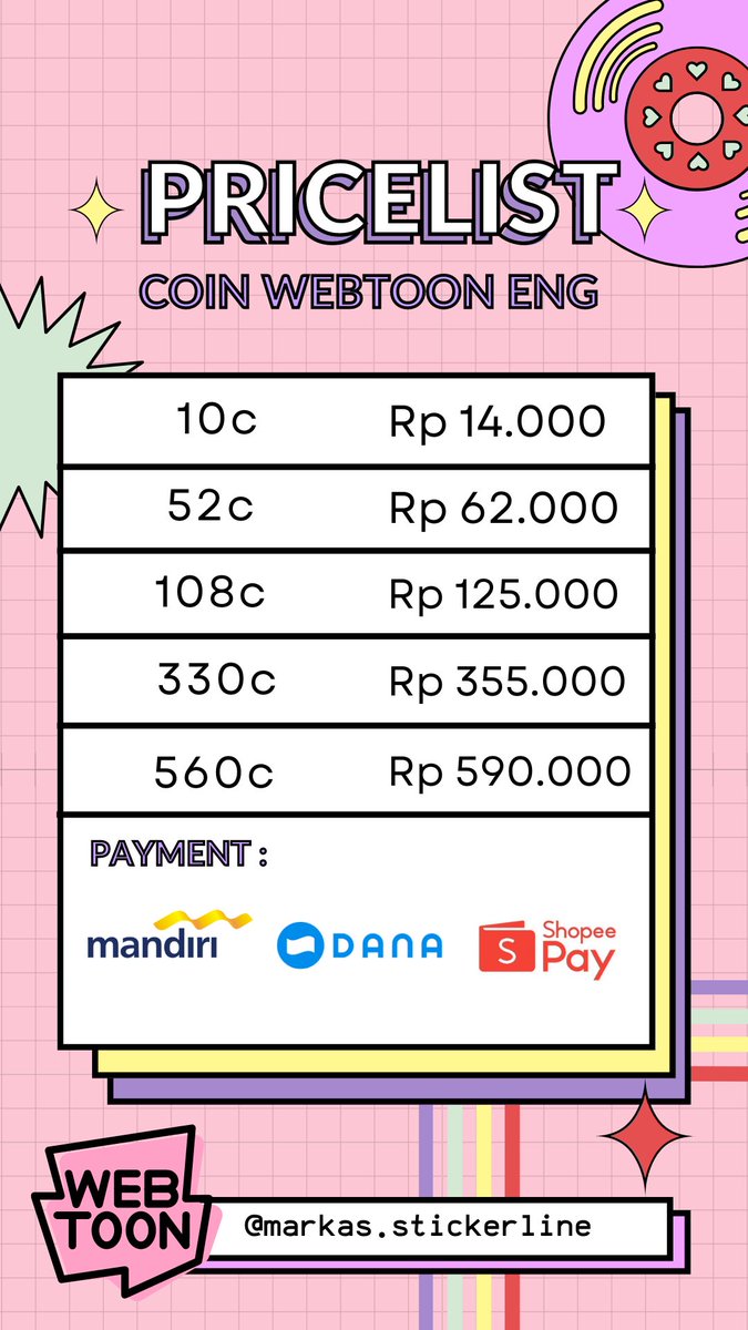markas_sticker's tweet photo. @ferretgemoi haloo kak, aku jual nih koin webtoon english kalau minat boleh DM aku yaa!🤩 https://t.co/jzFkOgxsJx