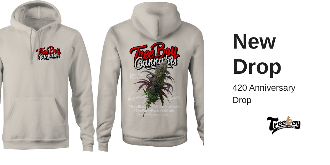 TreeBoyClothing's tweet photo. Tree Boy 4/20 Anniversary drop 
for our Canna Brand 
https://t.co/Lb2XVfcAqY
Link In Bio 
#TreeBoyClothingBrand https://t.co/7aNk4qBCTX