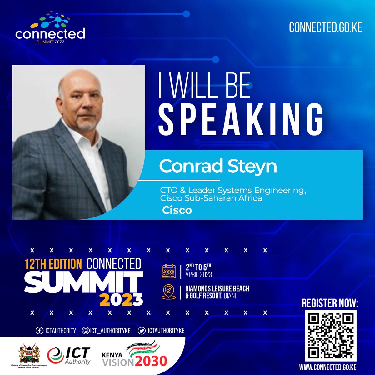 Conrad Steyn (@costeyn) on Twitter photo I am excited to be speaking at the Connected Summit in Kenya this week on the Future of Work
@Keconnectedsum1
<a href="/ICTAuthorityKE/">ICT Authority</a>
<a href="/MoICTKenya/">Ministry of Info, Comms & The Digital Economy KE</a>
@CiscoAfrica
#ConnectedSummit2023
#DigitalEconomyKE I am excited to be speaking at the Connected Summit in Kenya this week on the Future of Work
@Keconnectedsum1
<a href="/ICTAuthorityKE/">ICT Authority</a>
<a href="/MoICTKenya/">Ministry of Info, Comms & The Digital Economy KE</a>
@CiscoAfrica
#ConnectedSummit2023
#DigitalEconomyKE