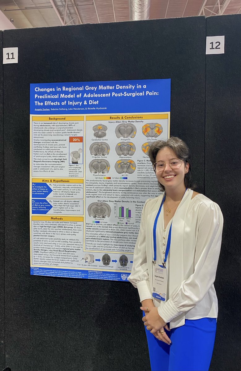 Had the pleasure of presenting at my first APS conference today, sharing our research of neural changes in adolescent post-surgical pain 🧠 @SalbergSabrina @richelle_ndopl @LukeHenderson_1 @AusPainSoc #AusPainSoc #APS2023