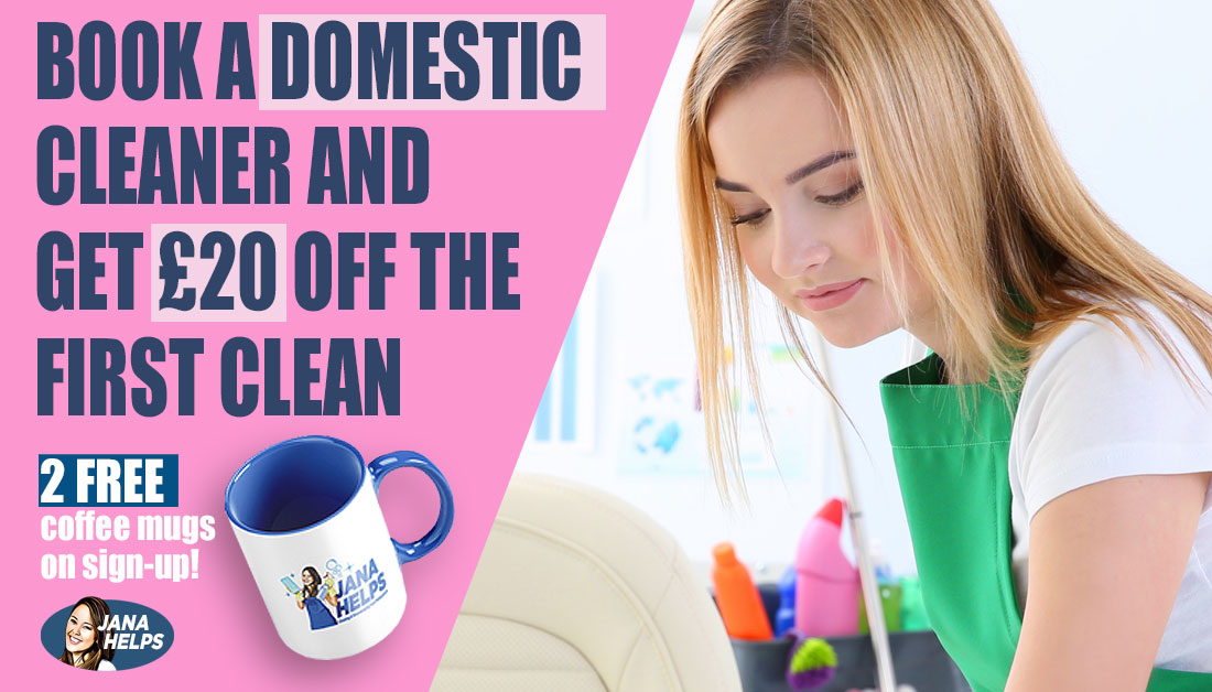 Get a fantastic £20 off your first regular clean!

Jana Helps covers Maidenhead, Slough, Gerrards Cross, Windsor, Reading, Ascot, Bracknell, Wokingham, Henley On Thames, Marlow, Twyford.

Call us today 0330 772 6868 bit.ly/33zbKoa

#domesticcleaning #housecleaning