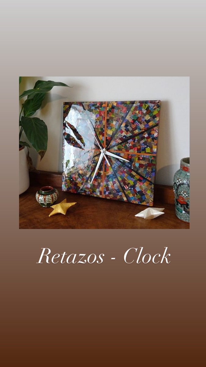 Handmade Clock featuring #OriginalArtwork . For sale on my #EtsyShop Link in Bio . . #collage #mosaic #paperMosaic #artResin @art_resin #Etsy #art #artist #TakingCommissions #Handmade #Clock #instaart #instaartist #commissions #buyonetsy #handmade #uniqueitem #FunctionalArt