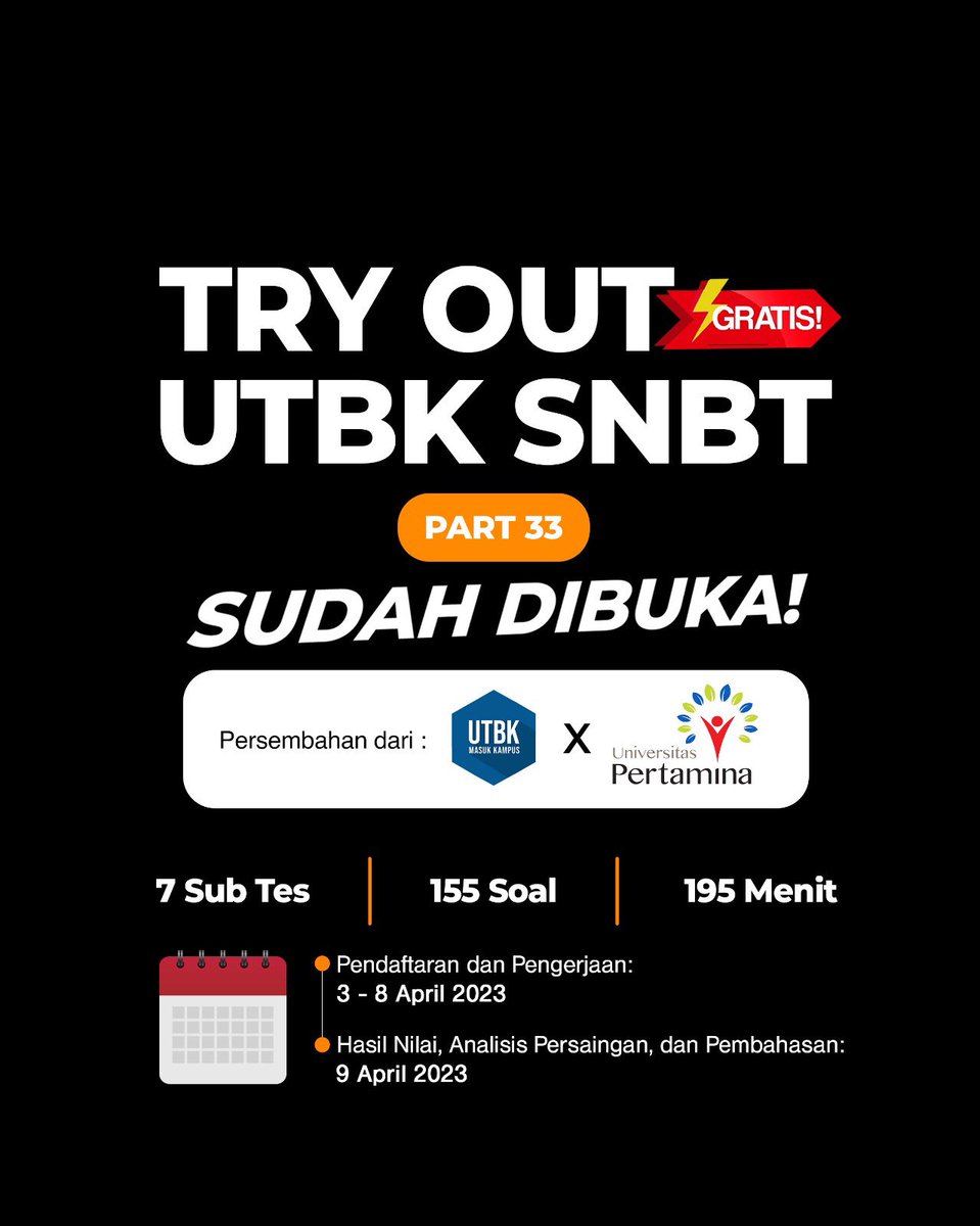 Snbp snbt stan on twitter try out utbk gratis masukkampus x