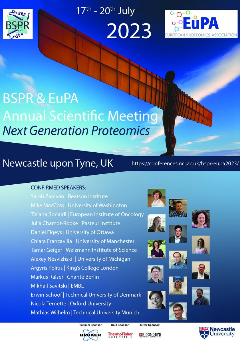 BSPR and EUPA #proteomics conference 2023 in Newcastle!

Early bird registration deadline this weekend!
<a href="/UKBspr/">British Society for Proteome Research</a>

<a href="/EuPAProteomics/">News@EuPA</a>