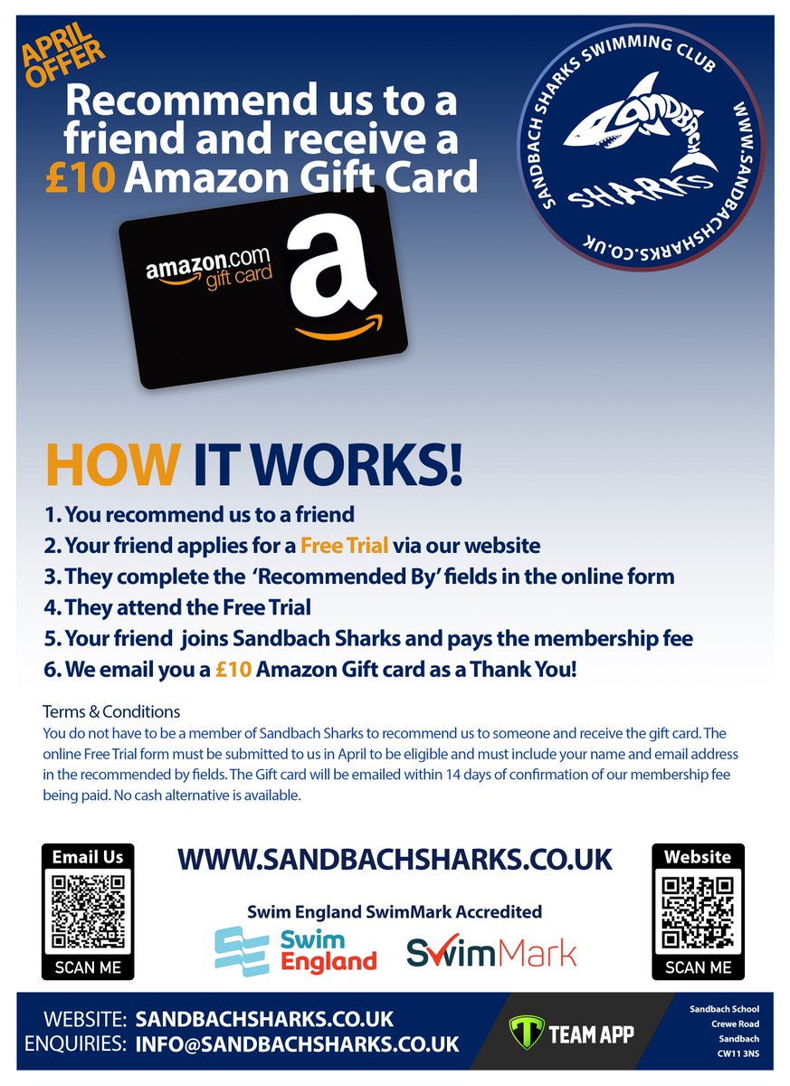 Sandbachsharks's tweet photo. Check out our April offer!

#sandbachsharks #sandbach #swimming https://t.co/aNmrzLokXH