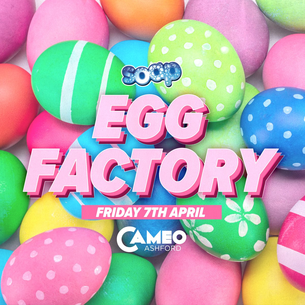 The Easter Bunny has left some surprises at SOAP's Egg Factory party! 🐰 Join us for a night of egg-cellent (haha) music, drinks, and Easter eggs at the ready! 🌸🎶

Tickets available here ---> loom.ly/IQX9wcc