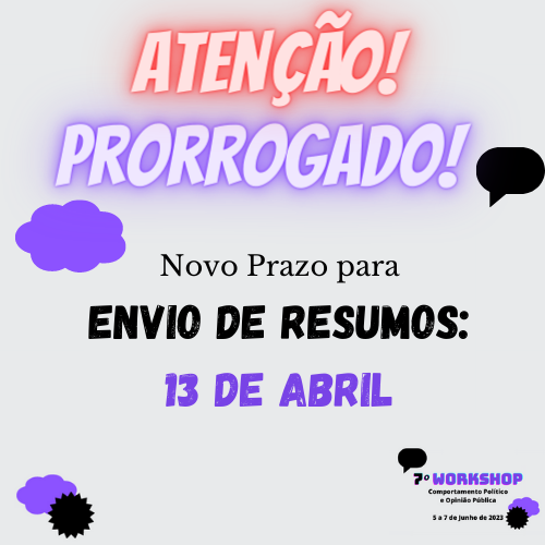 Sétimo Workshop Sobre Comportamento Político tweet media