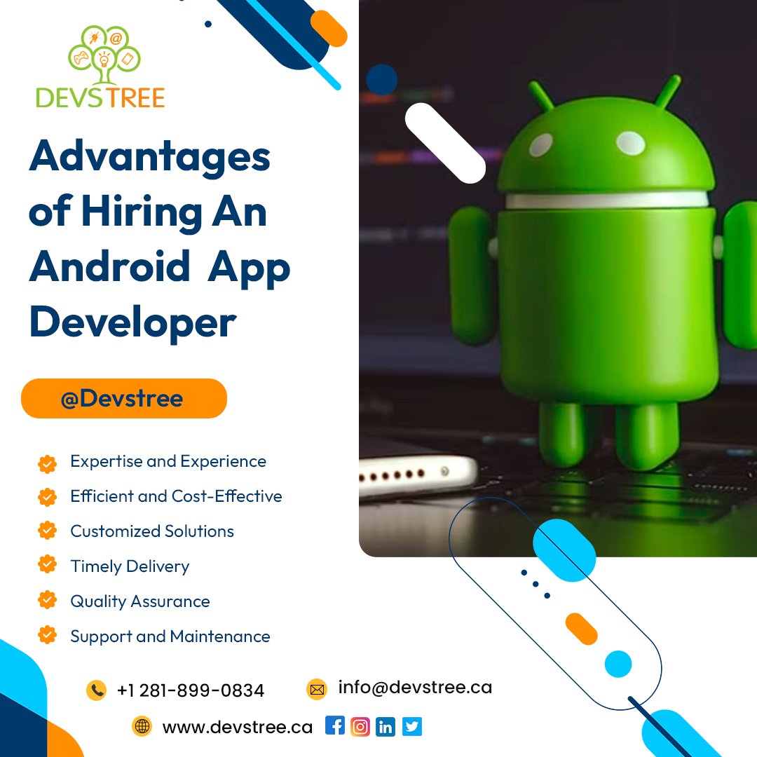 DevstreeCA's tweet image. Looking for skilled Android app developers? 

@DevstreeCA offers customized solutions, timely delivery, quality assurance, and ongoing support at cost-effective prices. 

Contact our team today!

#AndroidAppDevelopment #HireAndroidDeveloper #ITOutsourcing #DevstreeIT #Canada