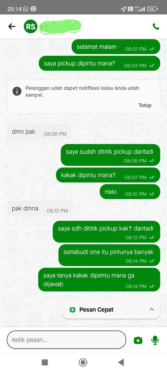 Di tlp ga direspon
Di chat slow respon
Di tanya malah
Di tanya balik
eh eh gataunya lg asik ngobrol di lobby
Begitulah percakapan Driver &amp; Customer,agak gregetan sih (dikit)