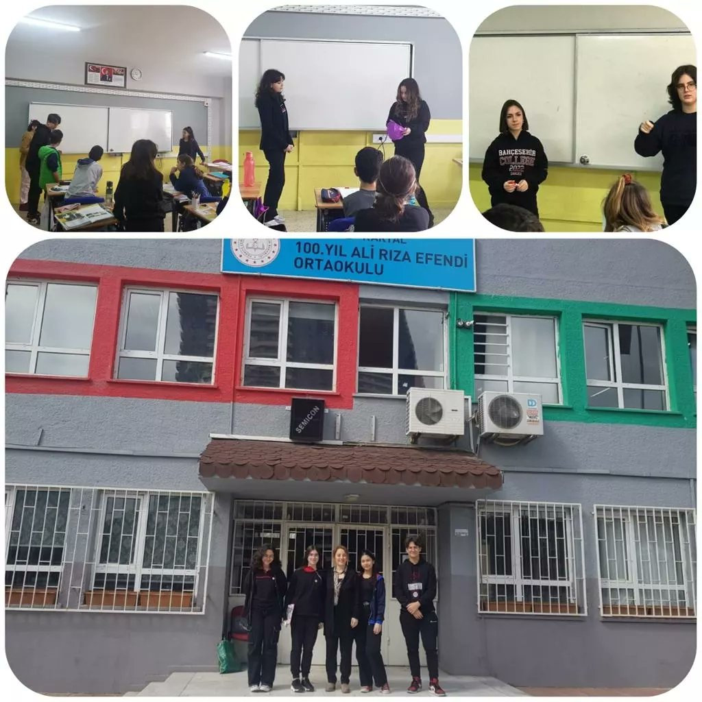 BK_KartalKampus's tweet photo. Öğrencilerimiz, sosyal sorumluluk projesi kapsamında, Kartal 100. Yıl Ali Rıza Efendi Ortaokuluna giderek İngilizce ders anlatımı yaptılar. Öğretmenlik mesleğini deneyimlemenin ve akran eğitimi ile öğreterek öğrenmenin mutluluğunu yaşadılar. https://t.co/iQnMORCMVM