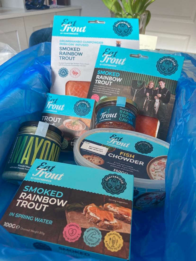 kwroisin's tweet photo. πππAbsolutely DELICIOUS from @goatsbridge (thanks Mag!), a smorgasboard of mouth watering trout products, sustainably produced in Kilkenny - super tasty, healthy and local, what's not to love! I'm official a fan. #eattrout #irishfood #loveirishfood #supportlocal https://t.co/qzaH728vKd