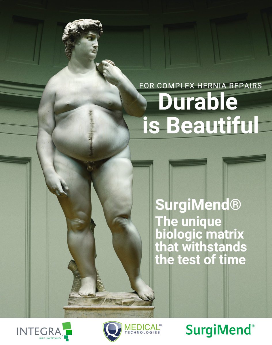 Long-lasting hernia repairs are a beautiful thing! 

A unique and trusted ADM that has long-term follow-up to back it up. Reassurance when you need it most. 

Visit our website for more details: qmedical.co.uk

#Surgimend #CAWR #AWR #Hernia #herniasurgery #Integralife