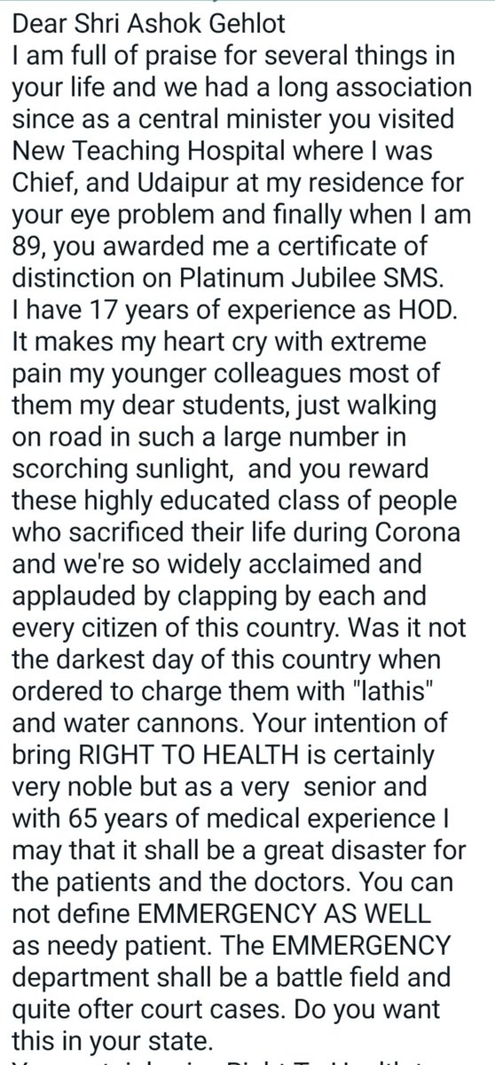 tarunrnb's tweet photo. #NotoRTH Letter to the CM @ashokgehlot51 by an Old Senior most Doctor of the State! https://t.co/qXvMAh3BP4