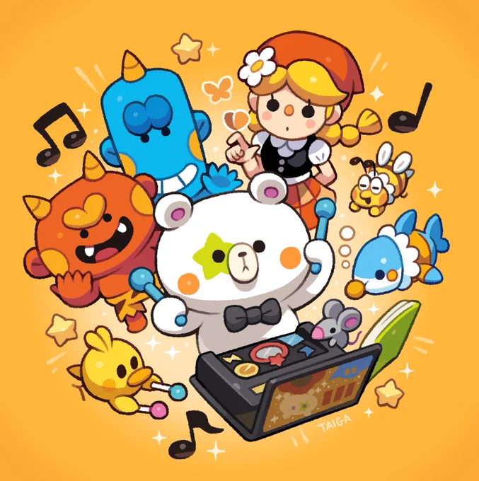 【お仕事のお知らせ】『ピカピカひかる ドラムえほん (東京書店)』表紙と5曲分のイラスト(BABY SHARK、マツケンサンバパート2など…)を担当させていただきました!色々なジャンルの曲が収録された、音で遊ぶとっても楽しい絵本です! 