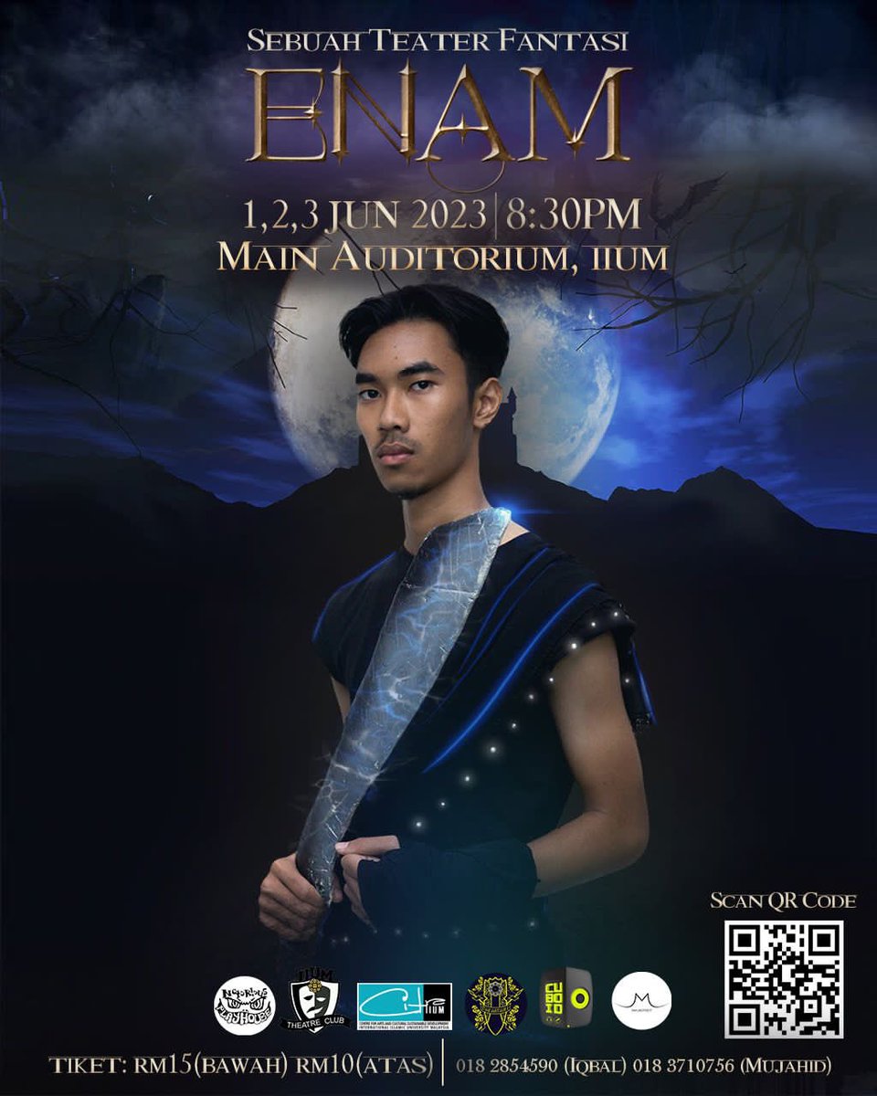 NotoriousPlay's tweet photo. NOTORIOUS PLAYHOUSE PRODUCTION X IIUM THEATRE CLUB mempersembahkan

🎭 PEMENTASAN SEMULA TEATER “ENAM”🎭

📆 Tarikh: 1,2 &amp; 3 Jun 2023
⏰ Masa: 8.30PM
📍 Tempat: Main Auditorium, IIUM
🎟️ Tiket: RM15 (Bawah), RM10 (Atas) https://t.co/uK76X3NOfM