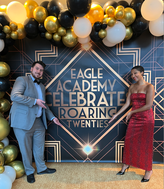 TridentGMG's tweet photo. #TridentClient @eagleacademypcs celebrated two decades in operation with its Roaring Twenties-themed gala at @GallaudetU Hotel. The event honored some of Eagle’s longest serving employees — past and present — who were pivotal to the school reaching this milestone. https://t.co/bD0S64wtof