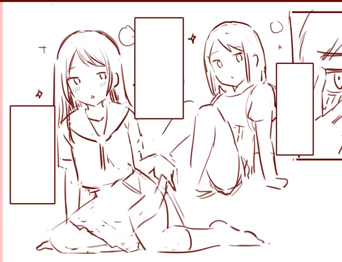 ネーム終わった!ネームの絵なんかユルくなりがち 