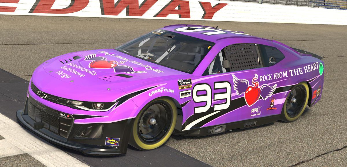 Stoked to be driving the <a href="/RockFromThHeart/">RockFromTheHeart</a> car for the <a href="/RacingSnb/">SnB Racing</a> Iowa race! Tonight, we do it for Travis <a href="/Apex_eRacing/">apex_e-racing</a>