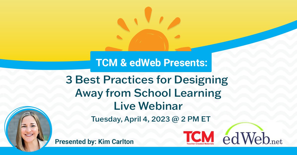 Teacher Created Materials (@tcmpub) on Twitter photo 👋Hi, Educators! Join our FREE webinar with <a href="/MsCarltonsclass/">Kim Carlton</a>, hosted by edWeb.net. Get ready to unlock 3 research-based practices that will help you design unique learning experiences for your students during breaks from school! Register now: bit.ly/40hNjDO 👋Hi, Educators! Join our FREE webinar with <a href="/MsCarltonsclass/">Kim Carlton</a>, hosted by edWeb.net. Get ready to unlock 3 research-based practices that will help you design unique learning experiences for your students during breaks from school! Register now: bit.ly/40hNjDO