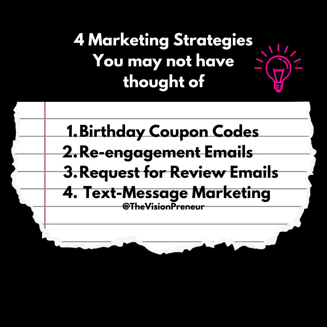 Vision_Preneur's tweet photo. Marketing your business is not optional. A lot of you think once you set up your website and have products in-hand, that the work is done and over with.

I got news for you baby, that was light work. So in light of this new information 😂, here are 4 Marketing Strategies to help https://t.co/ryq6HjqiuU