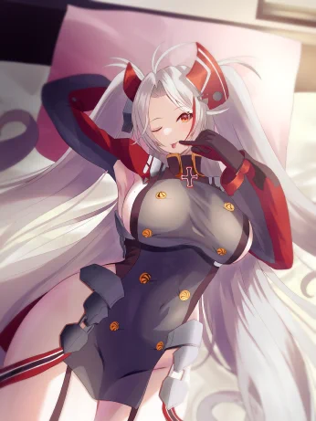 ふふふ……指揮官、今日はどう可愛がってくれるのかしら?#アズールレーン #プリンツ・オイゲン 