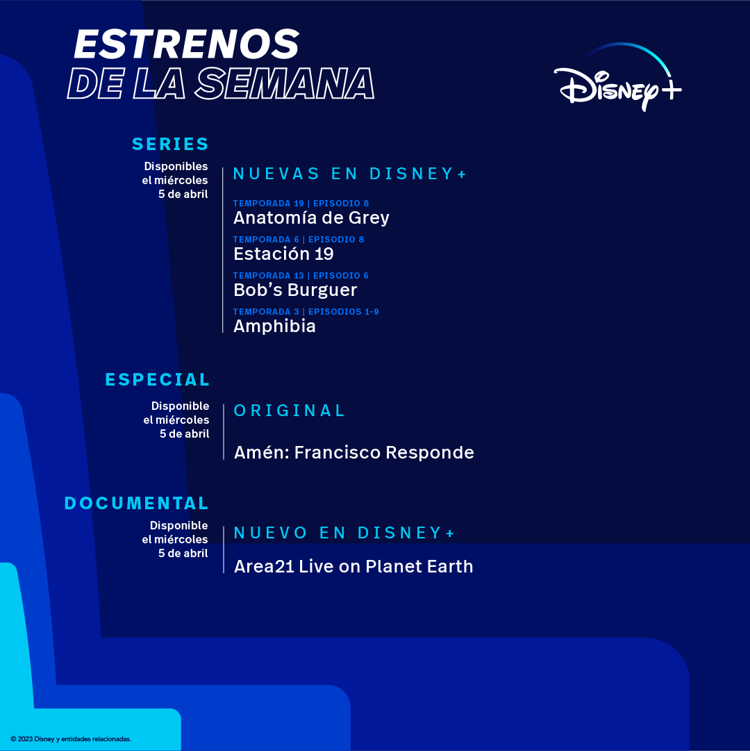 PortalDisneyES's tweet photo. ⚠️ESTRENOS SEMANALES⚠️

Ya tenemos los estrenos y novedades que llegan esta semana de #SemanaSanta a la plataforma @DisneyPlusES (#DisneyPlus) 🗓 

🔹️ Con #LaBuenasMadres, #ElCrossover, #AmenFranciscoResponde y más https://t.co/nspCK4npOH