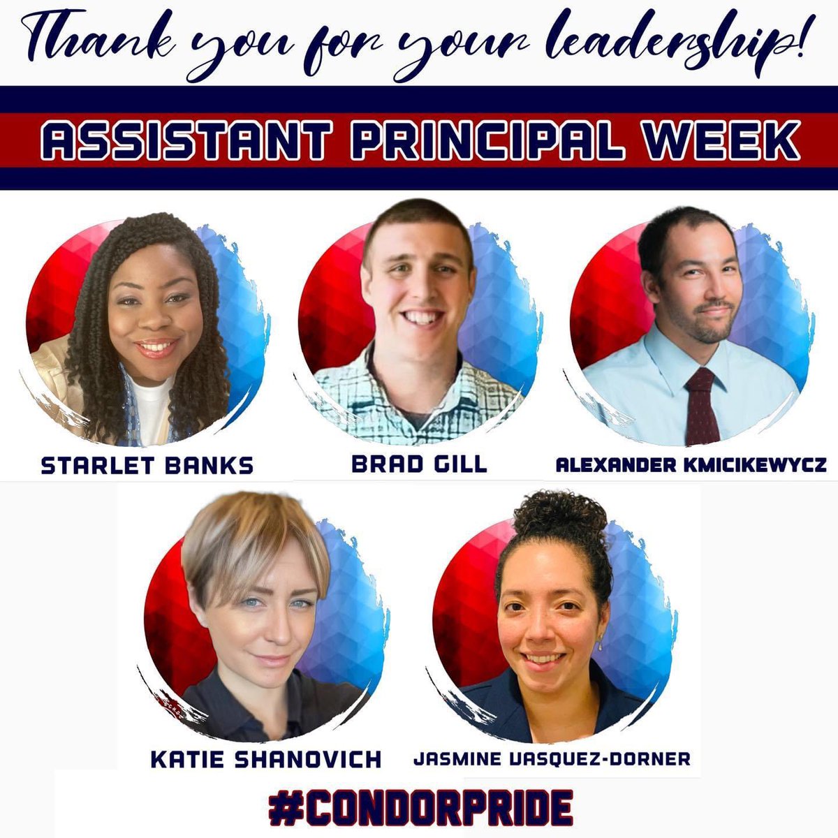 Happy Assistant Principal Week! In honor of our great Curie APs, this week, we will be highlighting one of them daily beginning Monday. We could not be the Curie of today without their leadership, service, hard work, and commitment.