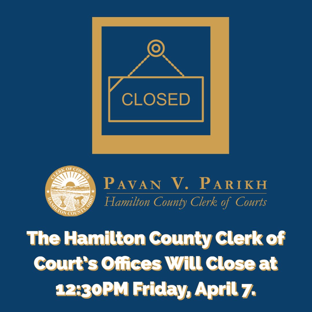 Pavan V. Parikh, Hamilton County Clerk of Courts on Twitter "Reminder