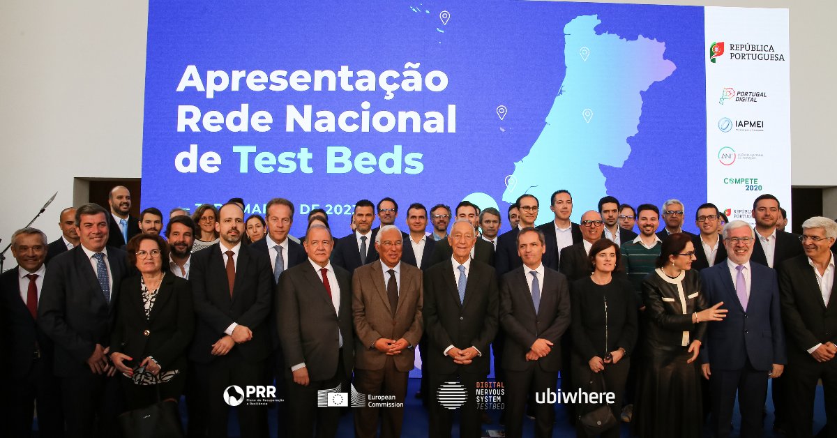 ubiwhere's tweet image. The presentation of the #DigitalNervousSystemTestbed by Ubiwhere, on March 31st in Aveiro, had the active participation of the President of the Republic, Marcelo Rebelo de Sousa and the Prime Minister, António Costa. What an honour for us! 🙏 

See some photos here!