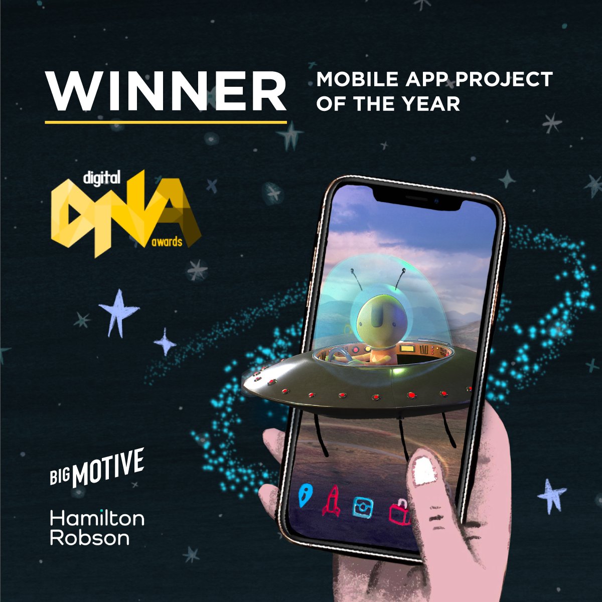 Big Motive (@big_motive) on Twitter photo 🏆 We did it! 🎉
We’re thrilled to announce that we've won Mobile App Project of the Year at the <a href="/DigitalDNAHQ/">Digital DNA Belfast</a> Awards for our work on Our Place in Space! 🚀
We are so grateful for the recognition, the work of our team and our fantastic consortium partners. 😊👏
#AppOfTheYear 🏆 We did it! 🎉
We’re thrilled to announce that we've won Mobile App Project of the Year at the <a href="/DigitalDNAHQ/">Digital DNA Belfast</a> Awards for our work on Our Place in Space! 🚀
We are so grateful for the recognition, the work of our team and our fantastic consortium partners. 😊👏
#AppOfTheYear