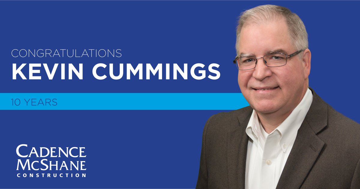 Congratulations Kevin Cummings, Director of Preconstruction, on 10 years with Cadence McShane! We are deeply appreciative of your work ethic and dedication to the team.
#OneCMC #BuildTexasProud