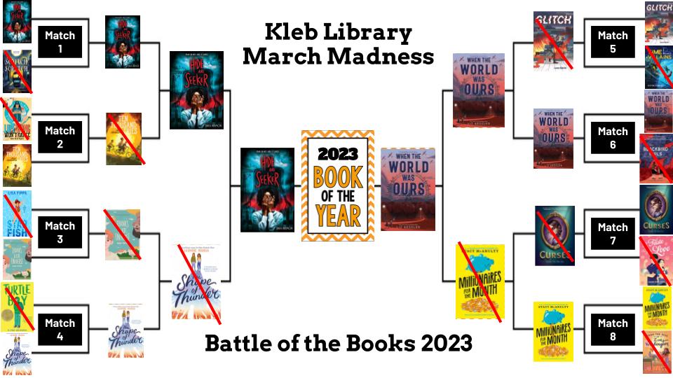 KlebLibrary's tweet image. What&apos;s your vote? Who will win the title of Book of the Year! Vote Monday-Tuesday in the Library Schoology Course to help decide! @KleinLibraries @KlebKISD