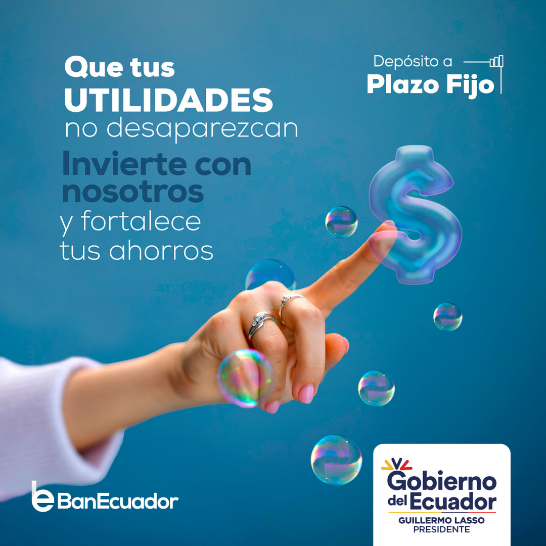 BanEcuadorBP's tweet photo. ¡Saca provecho a tus utilidades!
¿Quieres saber cómo?
Ingresa aquí 👉https://t.co/9M3ypcZcsq o visitamos en una de nuestras agencias y conoce los beneficios que traemos con el depósito a plazo fijo. https://t.co/jSsPtVq920