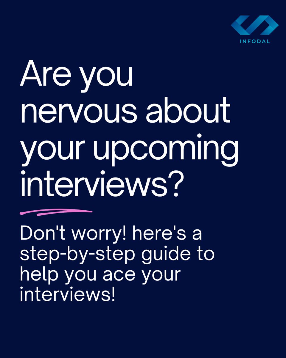 infodal_'s tweet photo. Unlock your interview success with #infodal 🚀💼 

#InterviewTips #AceYourInterview #PreparationIsKey #DressForSuccess #BodyLanguageMatters #BeYourself #ThankYouNote #ConfidenceIsKey #GoodLuck #CareerSuccess #infodaltraining https://t.co/jTXYuqCtWa