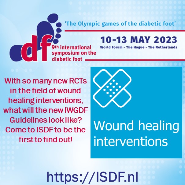 Come to #ISDF2023 to find out more about the new IWGDF Guidelines. #IWGDF #guidelines #woundhealing #interventions #diabeticfoot #symposium
isdf.nl 
iwgdfguidelines.org