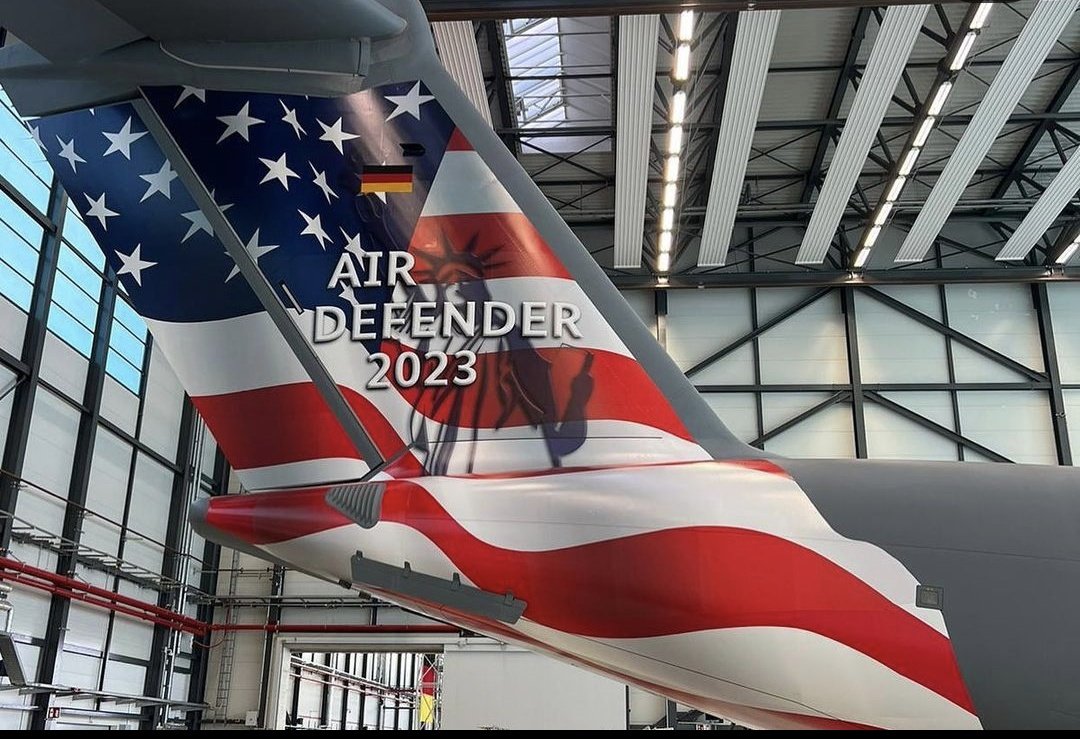 scan_sky's tweet photo. The Specially Painted 🎨 German Air Force 🇩🇪 - Airbus A400M - 54+21 - #GAF007 Is Off To Washington 🇺🇸
Departed From Köln Bonn Airport 🇩🇪
The Airframe Is The 'Ambassador Aircraft' For Exercise Air Defender '23. https://t.co/kCFJgLEVxT
