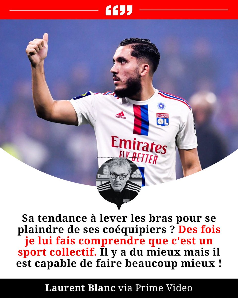 dakemedia's tweet photo. ⚡️😱 Laurent Blanc reproche à Rayan Cherki son esprit trop individualiste ! 🗣️ https://t.co/JL8YdBx2cx