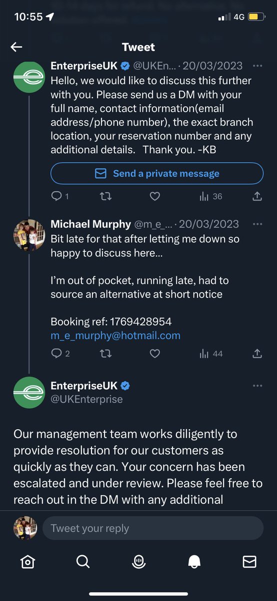 m_e_murphy's tweet photo. So now a full 2 weeks and those diligent managers at @UKEnterprise haven’t had the decency to contact me! 

#customerservice #carhire #vanhire #ukvanhire #ukcarhire #complaint #jokers #enterprise #notrecommended https://t.co/pY7FzQkLnE