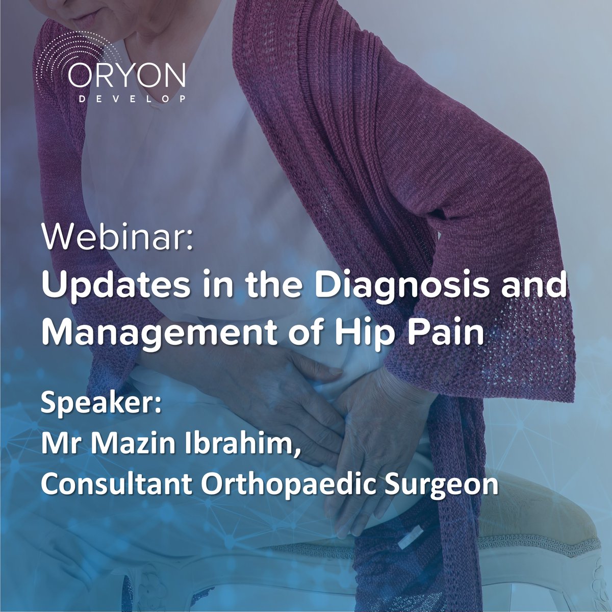 Last month, Mr Mazin Ibrahim, Consultant Orthopaedic Surgeon, for our webinar "Updates in the Diagnosis and Management of Hip Pain".

Catch up if you missed it, now available on-demand: oryon.co.uk/develop/course…
