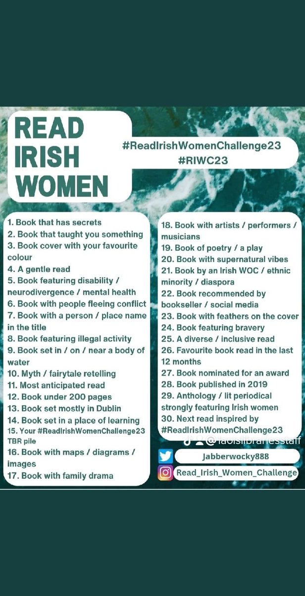 LaoisLibraries's tweet photo. Has anyone started the #ReadIrishWomenChallenge yet? #RIW23 https://t.co/v6mVZFf6RA