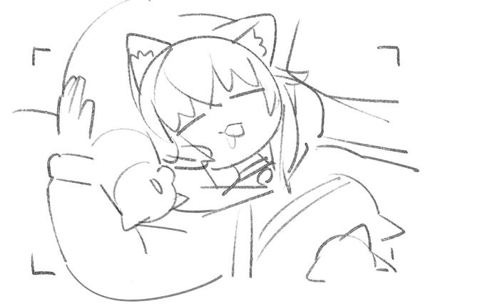 ラフのほうもかなりゆるくて
気に入ってるのでペタペタ🫣 