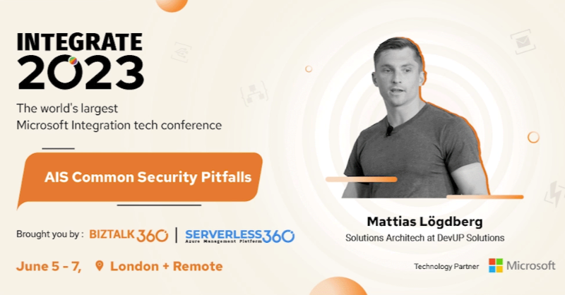 turbo360cloud's tweet photo. Security is crucial while using Azure! Security breaches still occur despite best-in-class defenses.

That's why we've got @MLogdberg, Microsoft Azure MVP, to point out security risks associated with Azure Integration Services.

Book tickets now!

#INTEGRATE2023
