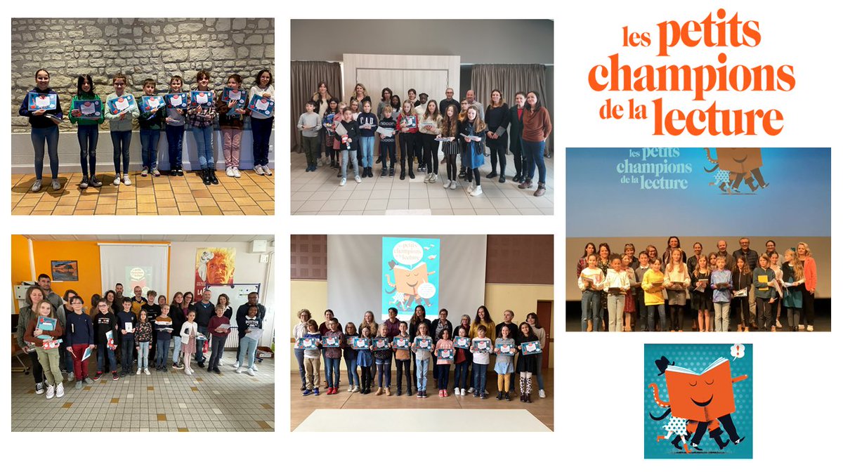 Cette année 69 petits champions et championnes se sont engagés lors des finales des #petitschampionsdelalecture. 5 finales sur 6 se sont déjà déroulées et ont permis de partager un moment autour du plaisir de lire. <a href="/DSDEN86/">DSDEN de la VIENNE</a> <a href="/acpoitiers/">Académie de Poitiers</a> <a href="/championlecture/">Les Petits champions de la lecture</a>