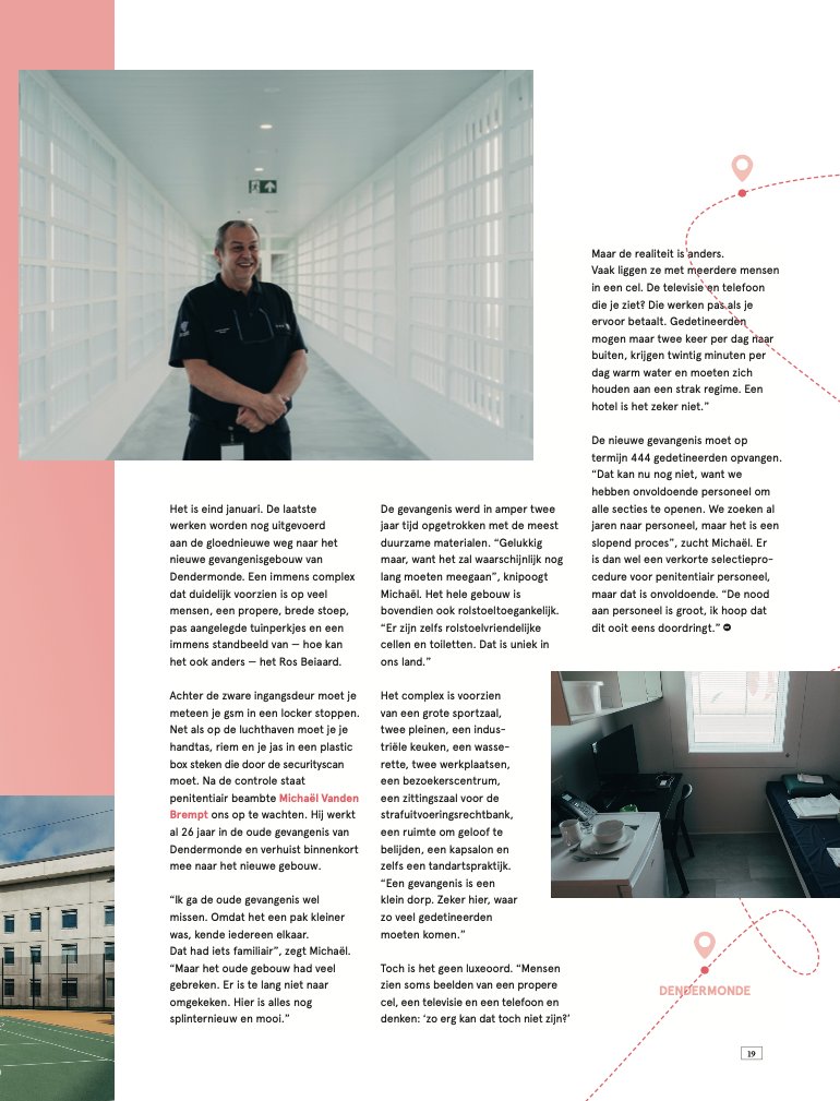 👮🏽‍♀️⛓️ 𝗜𝗸 𝗺𝗼𝗰𝗵𝘁 𝗱𝗲 𝗻𝗶𝗲𝘂𝘄𝗲 𝗴𝗲𝘃𝗮𝗻𝗴𝗲𝗻𝗶𝘀 𝘃𝗮𝗻 𝗗𝗲𝗻𝗱𝗲𝗿𝗺𝗼𝗻𝗱𝗲 𝗯𝗲𝘇𝗼𝗲𝗸𝗲𝗻, net voor de opening. 

Het voelde aan als een dorp, met ongelooflijk veel faciliteiten. Maar een luxeoord is het zeker niet.

📷 Fotografie: <a href="/AntonCoene/">Anton Coene</a>
(voor <a href="/ACVOpenbaar/">ACV Openbare Diensten</a>)