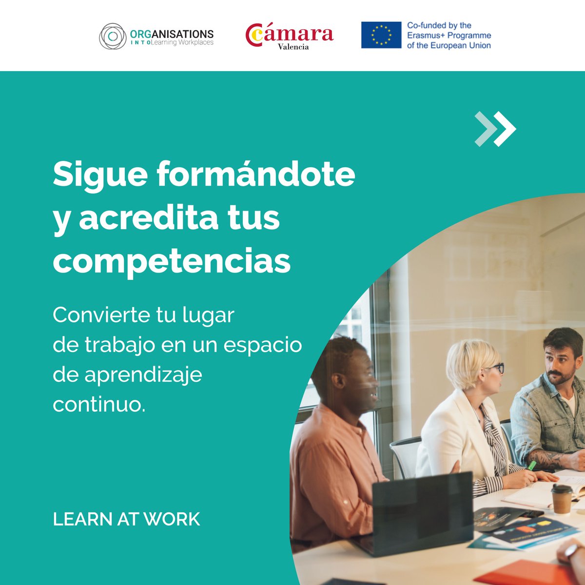camara_valencia's tweet image. 💥 Proyecto #LearnAtWork 💥 Te ayudará a mejorar la competitividad de tus empleados.

➡ bit.ly/3FciSGp

✍Desarrolla una estrategia sostenible para transformar tu organización en un lugar de aprendizaje continuo.

#sostenibilidad #EmpresaSostenible #aprendizaje