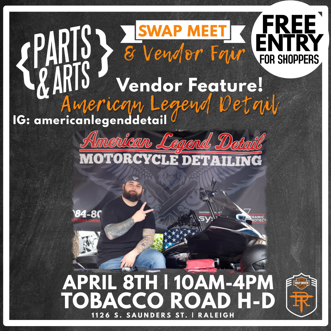 TobaccoRoadHD's tweet image. @Americanlegenddetail #PartsAndArts #SwapMeet #VendorFair #Raleigh #NorthCarolina #ShopLocal