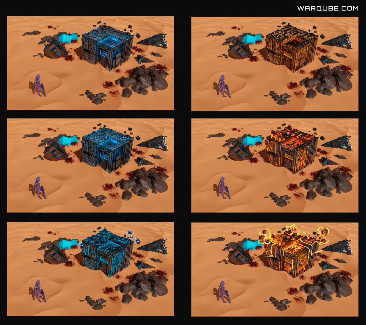 Visual Concept of The Game🕹

We walk you through the steps of improving WarQube, and so we want to introduce you to the visual concept of the 1st version of the game where we are working on game physics and the visual style of the #3D objects!
#3dmodeling #GraphicDesign