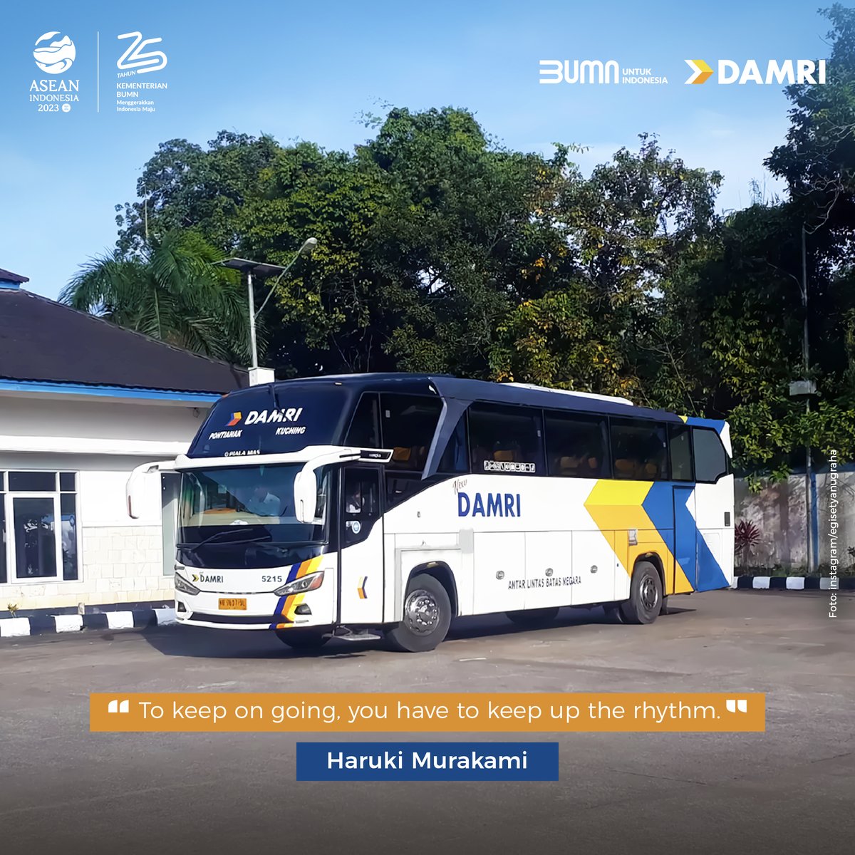 DamriIndonesia's tweet photo. Selamat Senin Sobat DAMRI!
Ingat, konsistensi adalah koenci 🔑

📸: /egisetyanugraha. Thank you kak!

#Montivation #Monday #SemangatSenin #Quotes #DAMRI #ALBN #AngkutanLintasBatasNegara #MelanglangBuana https://t.co/VXc9HULQkc