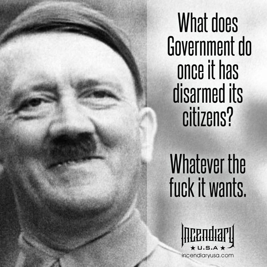 incendiaryusa's tweet photo. So what do you think happens after the government takes your weapons?
#fierypatriotism #stayfiery #dangerousfreedom #libertyordeath #joinordie #americandefiance #americafirst #maga #patriot #molonlabe #donttreadonme #2a #2ndamendment #freedom #wethepeople #liberty https://t.co/KbTSXBcKzF